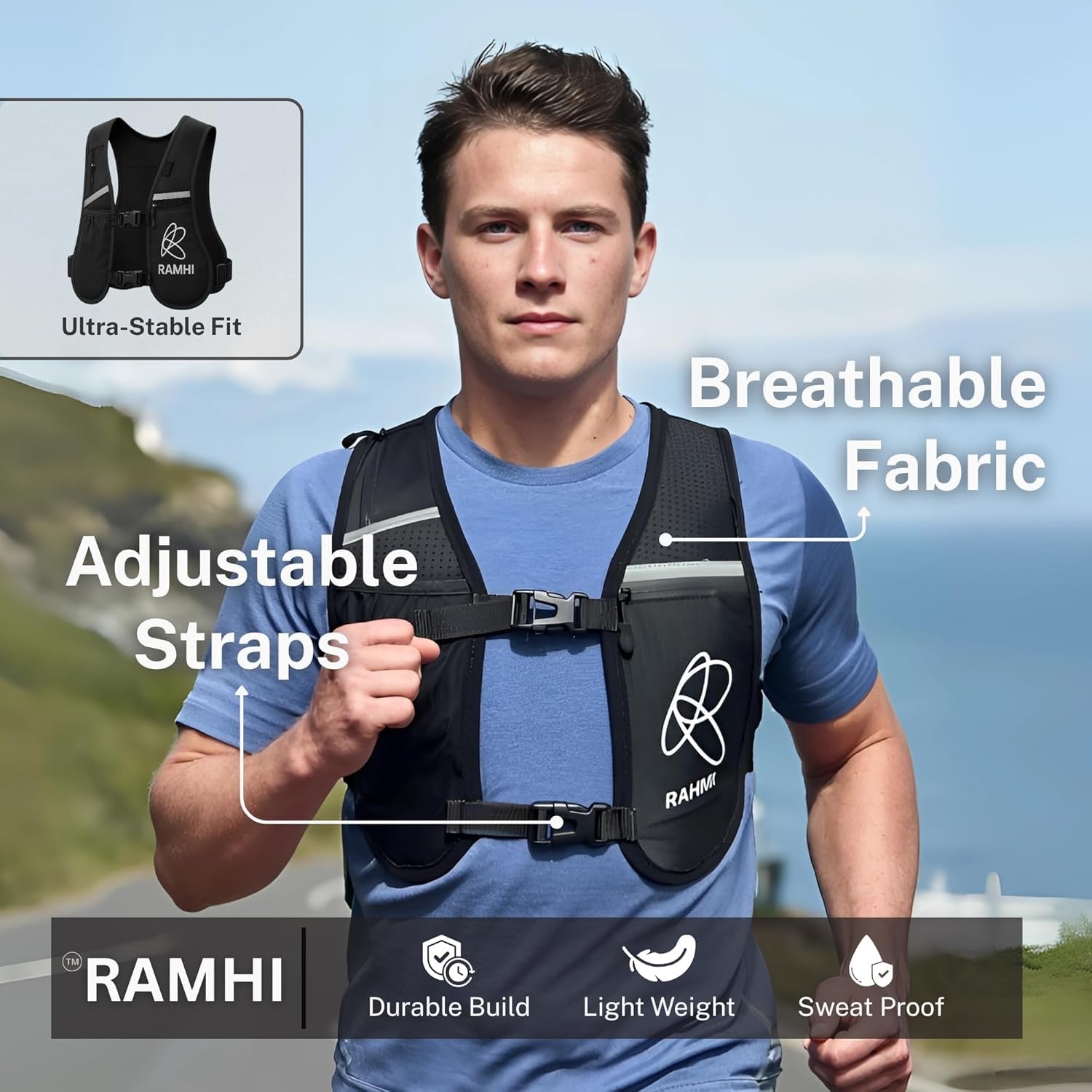 Running Hydration Vest – Lightweight, Adjustable & Reflective
